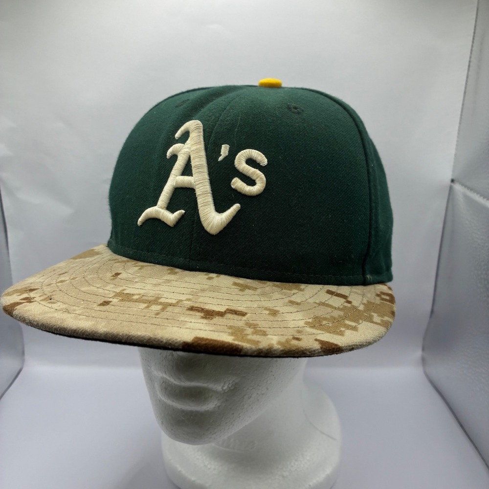 New Era 59FIFTY Oakland Athletics Hat Mens 7 1/8‎ Green Desert Camo Fitted Cap